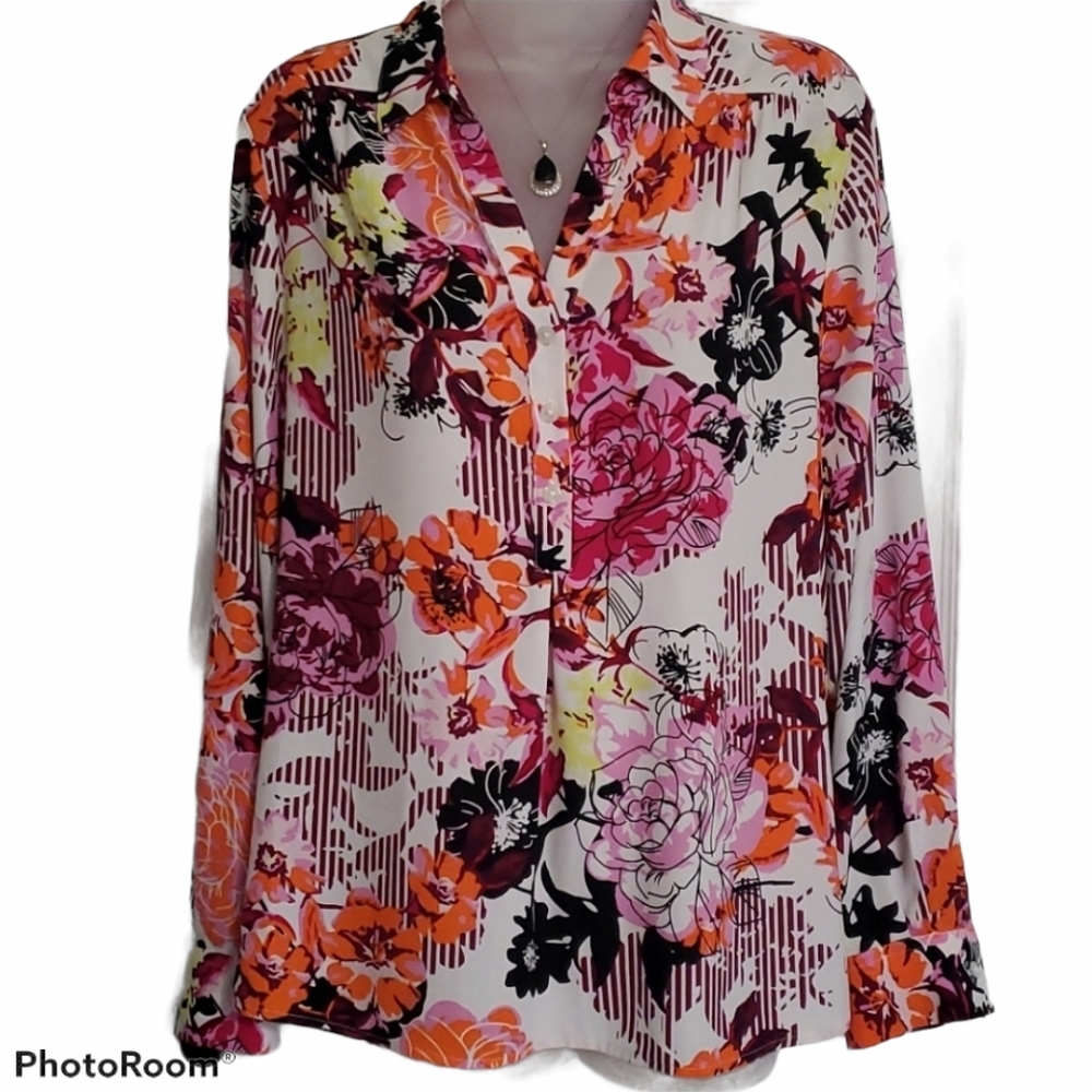 Dana Buchman Blouse Sz Lg  EUC